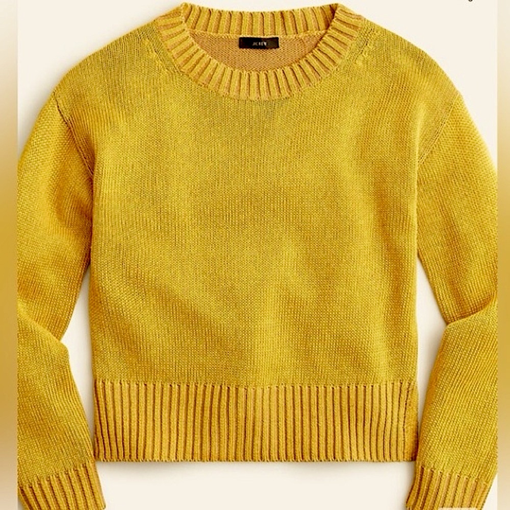 J. Crew Mustard Yellow Crewneck Sweater